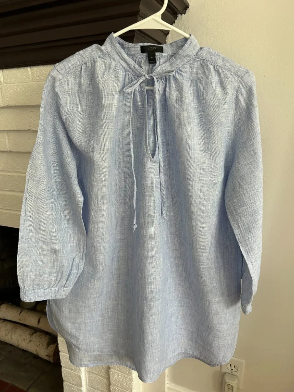 J. Crew Linen Blue Tunic Size Size M